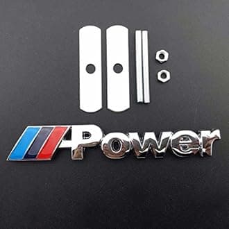 Autotrends Car 3D Metal Auto Parts Automotive Accessories Sports Logo Front Grill Badge Emblem Decal Black Racing Sport Gift (Power)