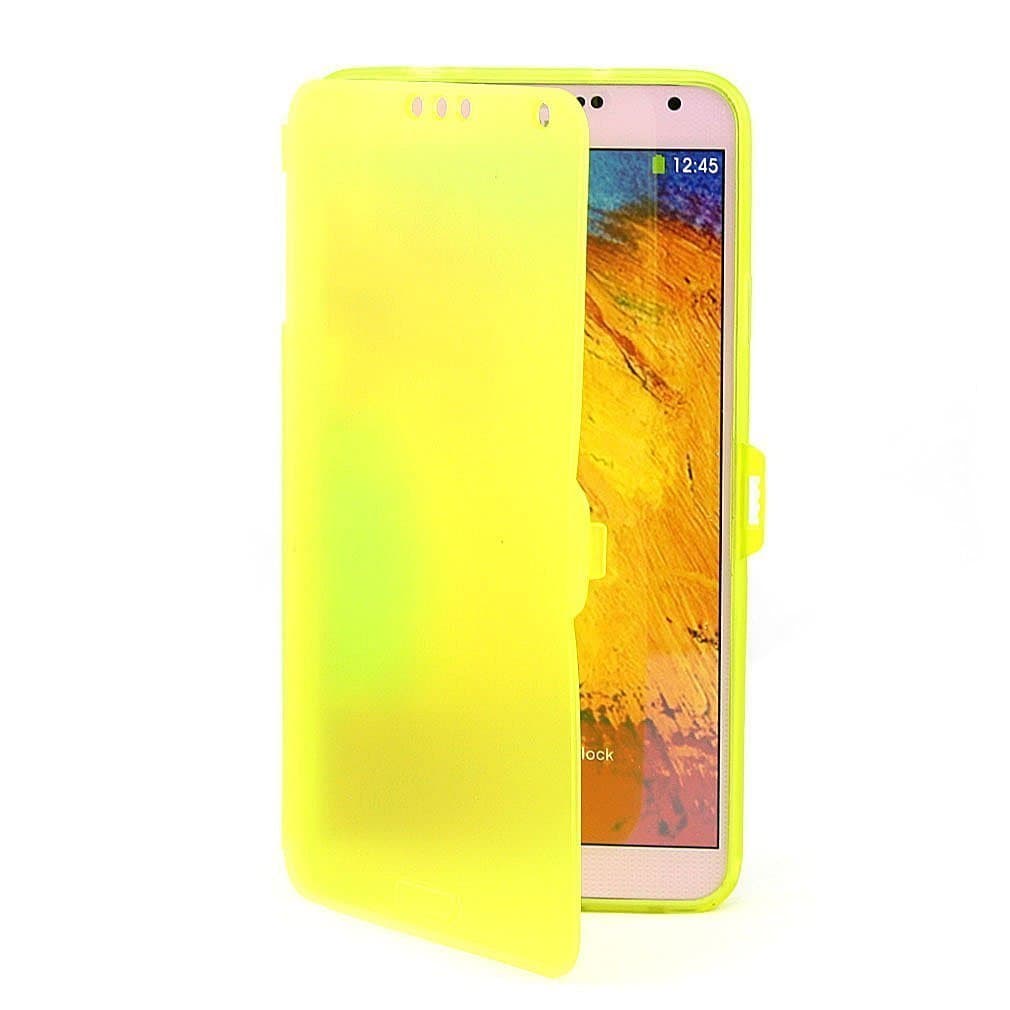 W-RainBow Samsung Note 3 Newest Arrival Yellow Clear TPU Gel Flip Soft Protective Case Cover for Samsung Galaxy Note 3 III N9000
