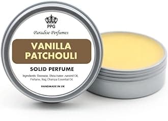 Vanilla Patchouli Natural Solid Perfume 15ml Fragrance Balm Cruelty Alcohol Free Handmade in UK