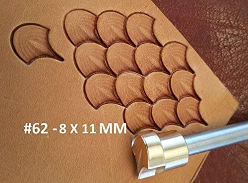 DandS ltd Dragon Scale Leather Crafting Stamp Tool for Leather Crafts Brass #62-3
