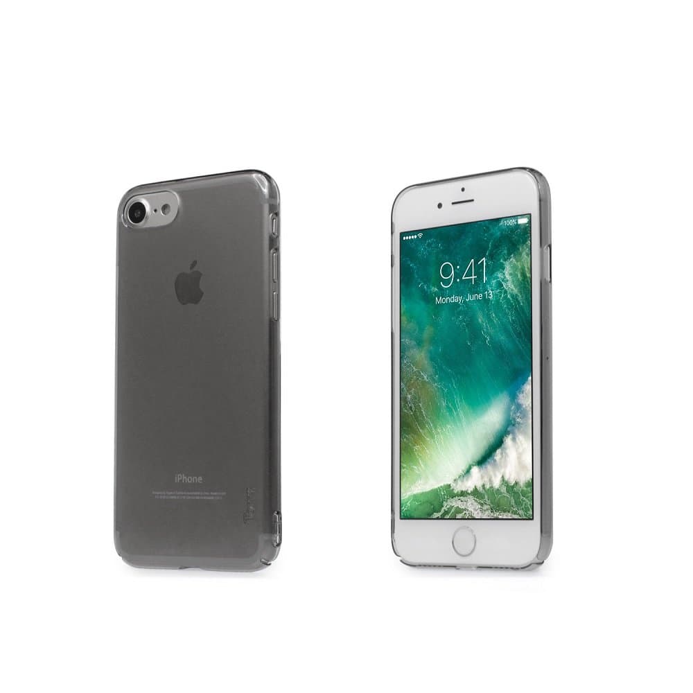 "HEALER for iPhone 7 - Crystal clear ( Japanese Glass Protector. Ring Stand is included)" (Smoke)