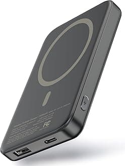 for MagSafe Portable Charger, 5000mAh Wireless Magnetic Power Bank with USB C & A Charging, Slim Phone Battery Pack for iPhone 16/16 Pro/16 Pro Max, iPhone 15/14/13 Series - (Black)