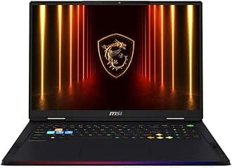 msi Raider 18 HX AI 18" QHD+ IPS 240Hz Display Gaming Laptop; Intel Core Ultra 9 285HX 2.1GHz; GeForce RTX 5090 GPU 24GB GDDR7; 64GB DDR5-6400 RAM; 2TB NVMe M.2 SSD