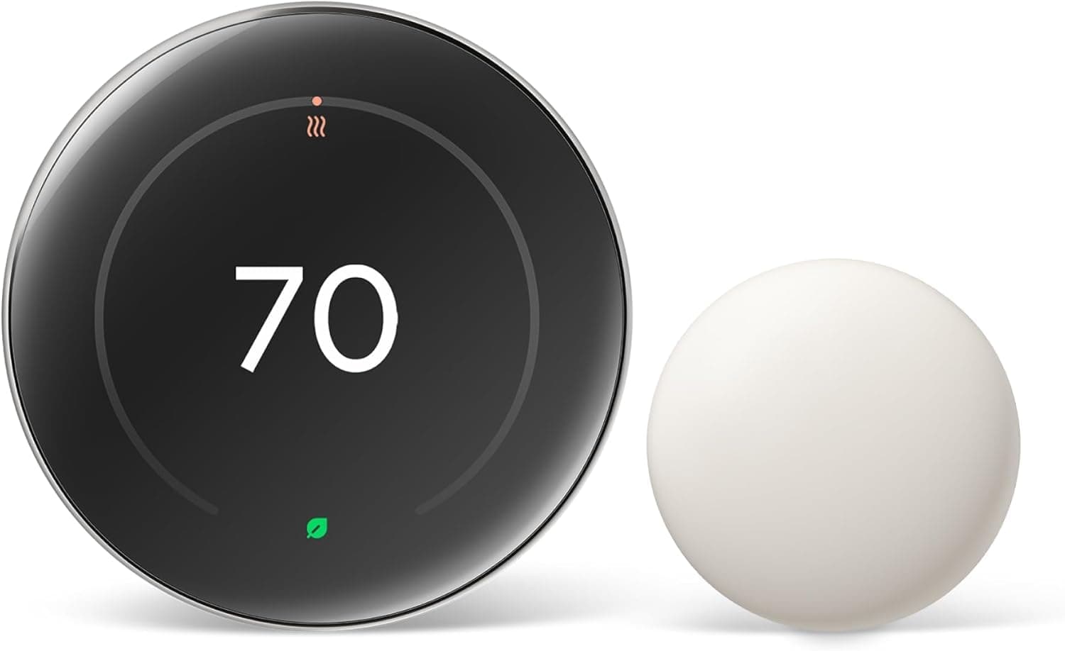 Google Nest Learning Thermostat Pro Edition with Temperature Sensor (4th Gen, 2024) Smart Energy Saving, Advanced Calibration, Adaptive Eco, Compatible with Alexa & Google Home (Polished Silver)