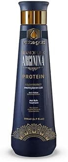 Vitta Gold, Nanoplex Arginina, Permanent Brazilian Organic Hair Straightening, Smoothing Hair Treatment, Colour Protect, Protein Keratin, One Step, Formaldehyde-Free, Anti Frizz, 1 Pack (200 ml)