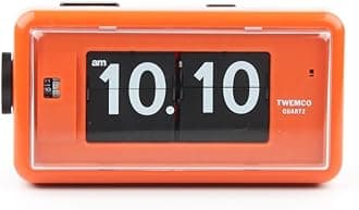 Homeloo Retro Modern Germany Quartz Alarm Flip Clock AL30 (Orange)