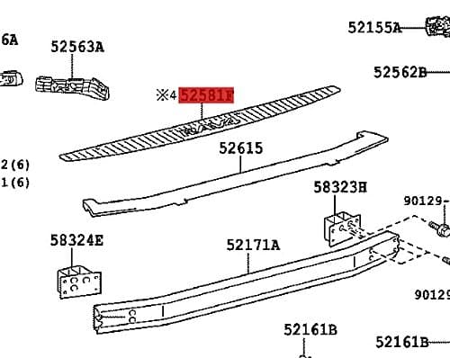 Genuine RAV4 Rear Bumper Protector Scuff Plate 2006-2012 52581-42030