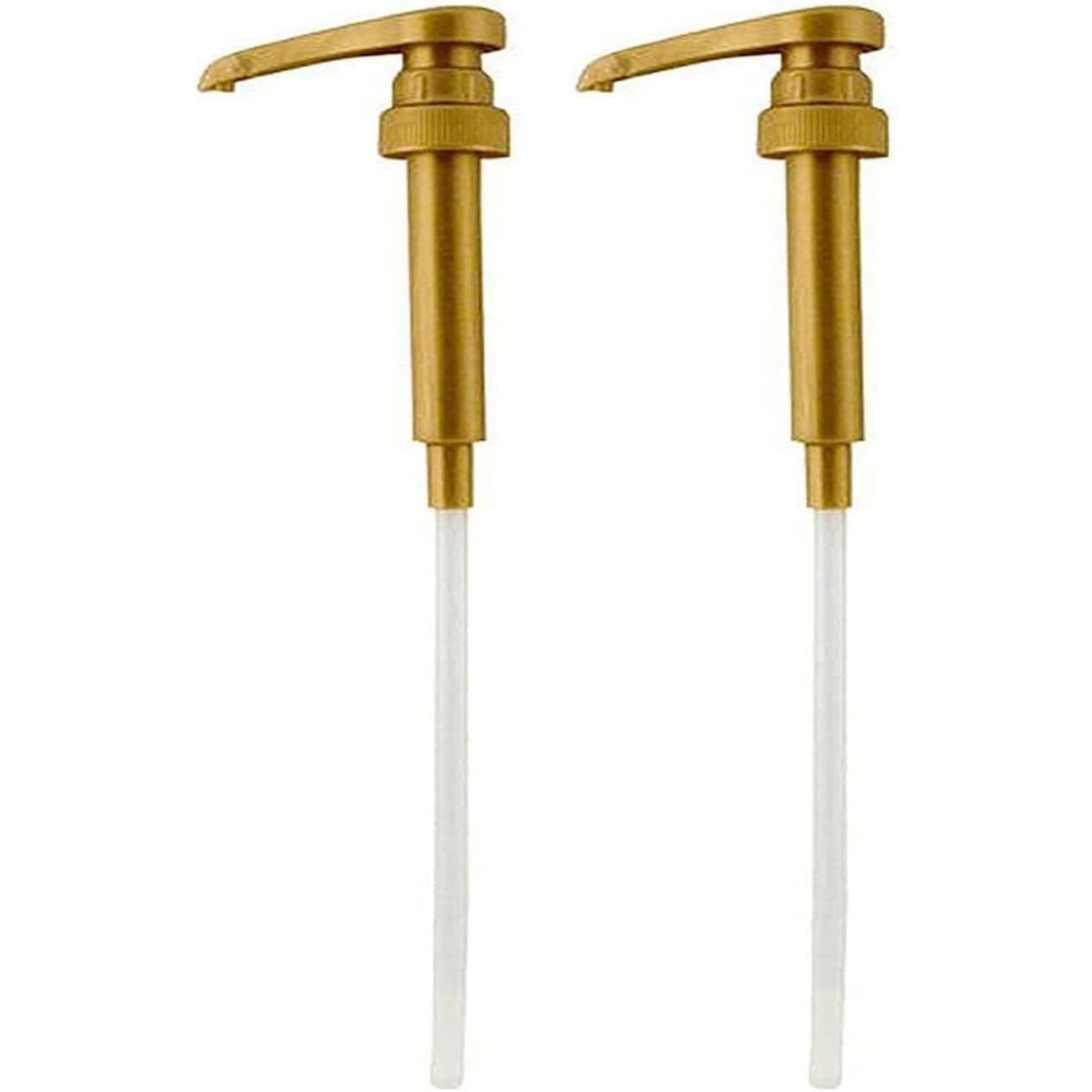 Syrup Pump Compatible with Torani, DaVinci and Skinny (Set of 2) - fits bottles (25.4 oz-750ml) (Gold)