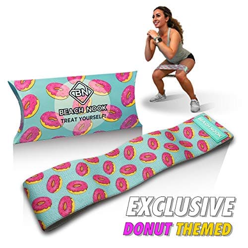 Beach Nook Themed Hip Resistance Workout Loop Band for Legs and Butt | Exercise Resistant Glute Circle Bands - Elastic Non Slip Fabric