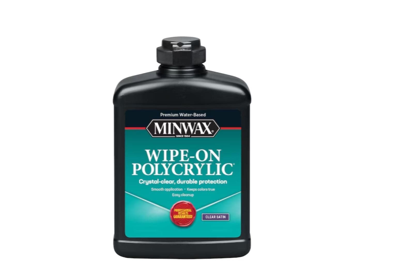 Water-Based Wipe-On Polyurethane, Satin, 1 Pint