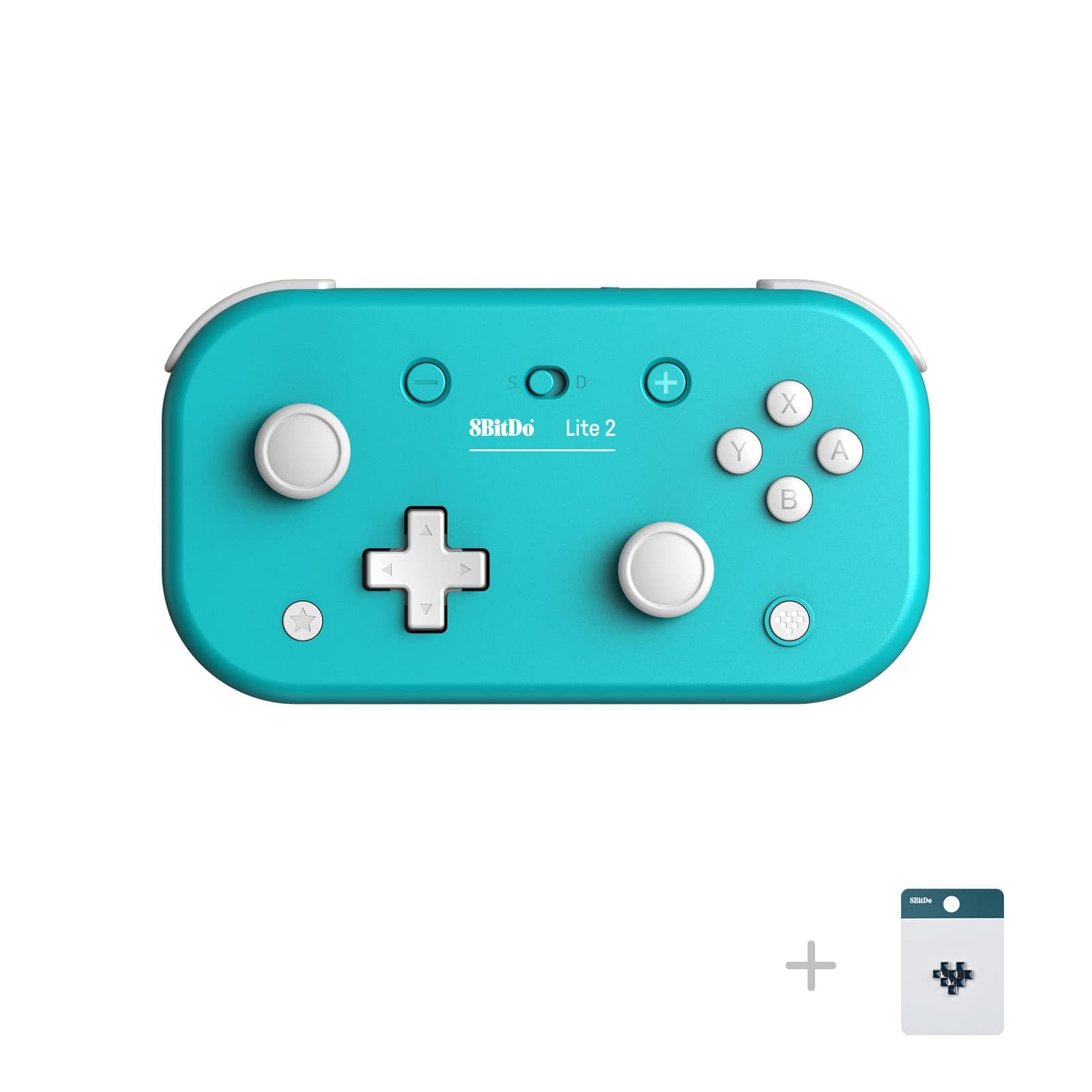 8Bitdo Lite 2 Bluetooth Controller with Motion Controls, Linear Motors Vibration, Joysticks, Triggers and D-pad, Wireless Gamepad for Switch/Switch 2, Android & Raspberry Pi (Turquoise)