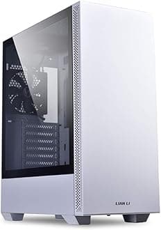 Lian LiMid-Tower Chassis ATX Computer Case PC Gaming Case w/Tempered Glass Side Panel, Magnetic Dust Filter,Water-Cooling Ready, Side Ventilation and 2x120mm Fan Pre-Installed (LANCOOL 205, White)
