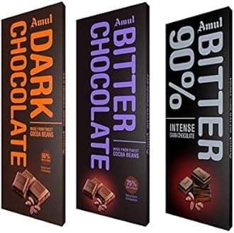 Dark Chocolate: Assorted Pack Of 55%,75% And 90%, 450 Grams