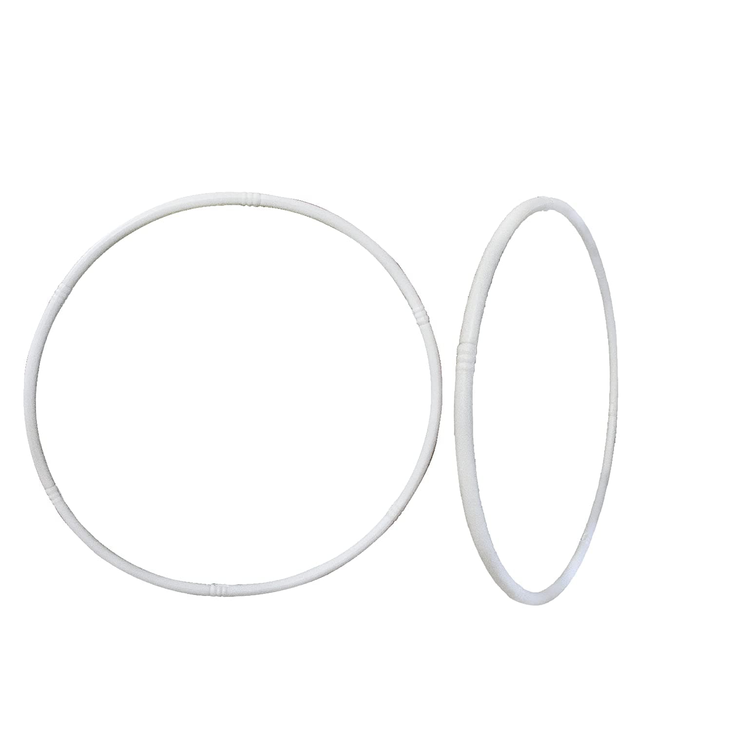 Toy Cloud Hoola Hoop Adults Exercise Classic Colour Interlockable Pieces Hula Hoop for Kids Girls Women Fitness Rings Adjustable 3 Size 17-27 Inch (White)