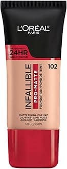K1828700 Infallible Pro Full-Matte Liquid Longwear Foundation Makeup, 102 Shell Beige, 1 Fl. Oz.