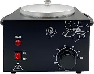 Single Pot Wax Warmer, Professional Electric Wax Heater Machine Facial Skin SPA Equipment with Adjustable Temperature Set(Black)