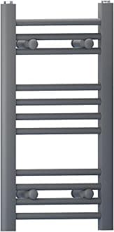 Myhomeware Anthracite Grey Heated Bathroom Towel Rail Radiator For Central Heating Elegant Designer In UK (300mm x 600mm (h))