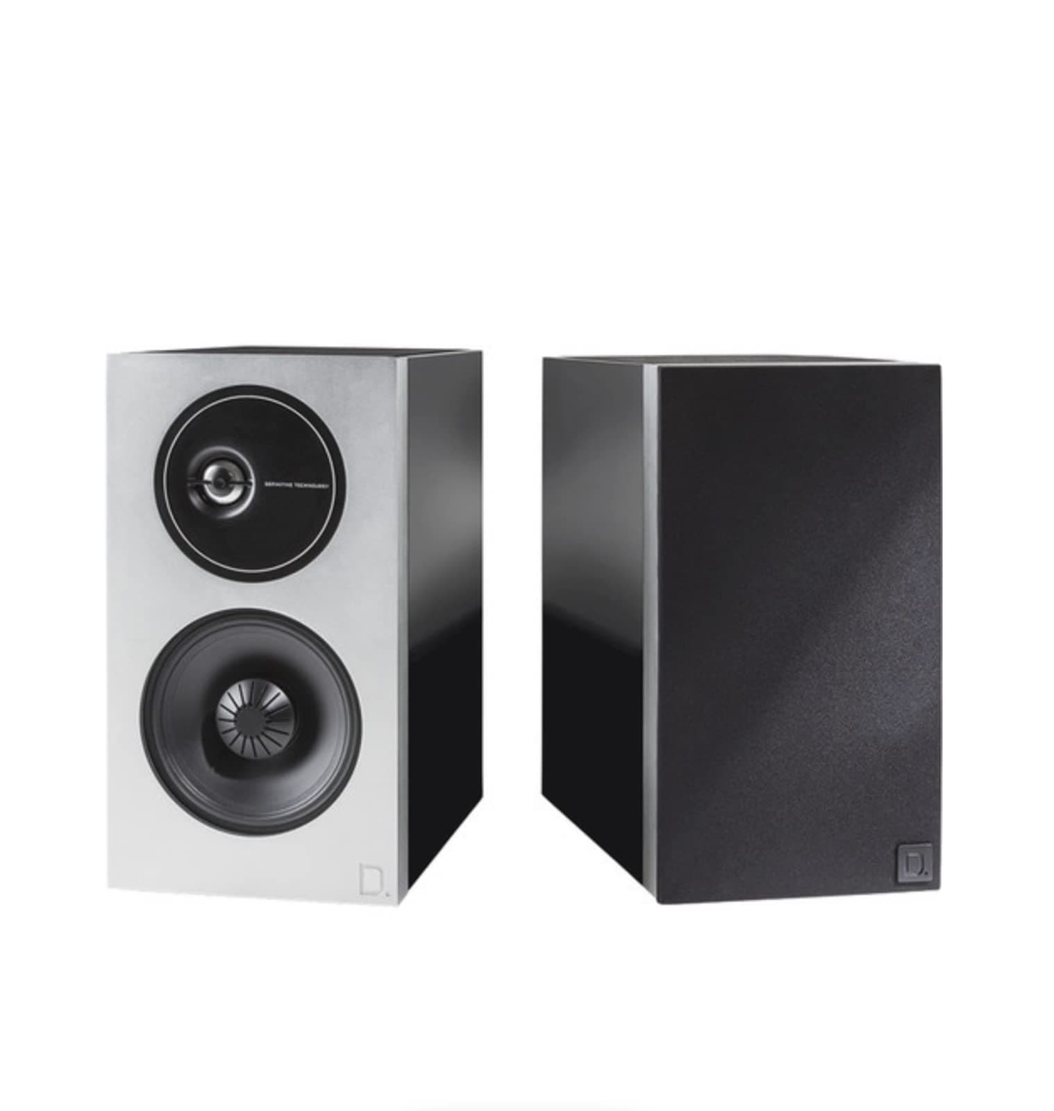 Definitive Technology D9 High Performance Demand Series Bookshelf Speakers, New and Unique Tweeter Design, Acoustically Transparent Magnetic Grille, Pair, Premium Piano Black