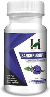 H&C Herbal Ingredients Expert Sankhpushpi 450mg -120 Veg Capsules Focus and Clarity