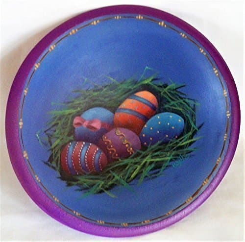 Eggs Ala Easter Bowl Basket - Handmade, Hand Painted, Decorative, Easter Eggs, Wood Bowl, Children, Gift, One-of-a-Kind, Unique Decoration, Home Decor