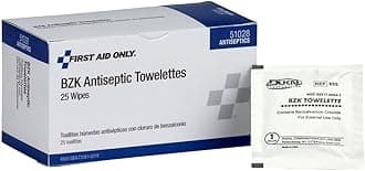 First Aid Only Antiseptic Towelettes, Box of 25
