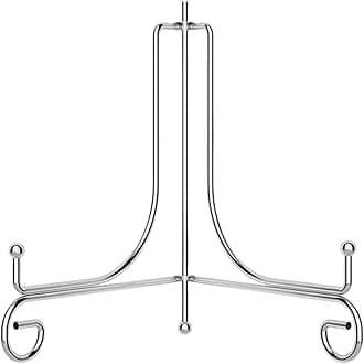 Plate Stands for Display, Plate Holder Display Stand, Picture Frame Stand Metal Frame Holder Stands for Book,Small Easel,Decorative Plate,Photo and Platter,Tabletop Art Silver 6 Inch