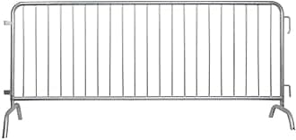 Angry Bull Barricades Heavy Duty Crowd Control Metal Interlocking Barricade with Bridge Feet - 8.5 Ft. (Steel) (10 Pack)