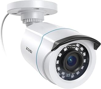 ZOSI 2MP 1080p HD Security Camera Outdoor Indoor 1920TVL (Hybrid 4-in-1 HD-CVI/TVI/AHD/960H Analog CVBS),24PCS LEDs,80ft Night Vision, 90°View Angle, Weatherproof Surveillance CCTV Bullet Camera
