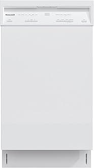 Honeywell 18 Inch Dishwasher with 8 Place settings, 6 Washing Programs, Stainless Steel Tub, UL/Energy Star- White