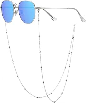 Veda Tinda Vision Sunglasses for Women Trendy Retro 70s 90s Womens Oval and Square Shades UV400 Protection with Glasses Chain