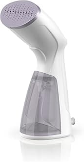 Compact Handheld Steamer, HGS012P, 25-Second Heat Up, 1000 Watts, Removes Wrinkles from Fabrics, Clothing and Upholstery
