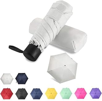 Compact Travel Umbrella with Case Sun&Rain Lightweight Small and Compact Suit for Pocket