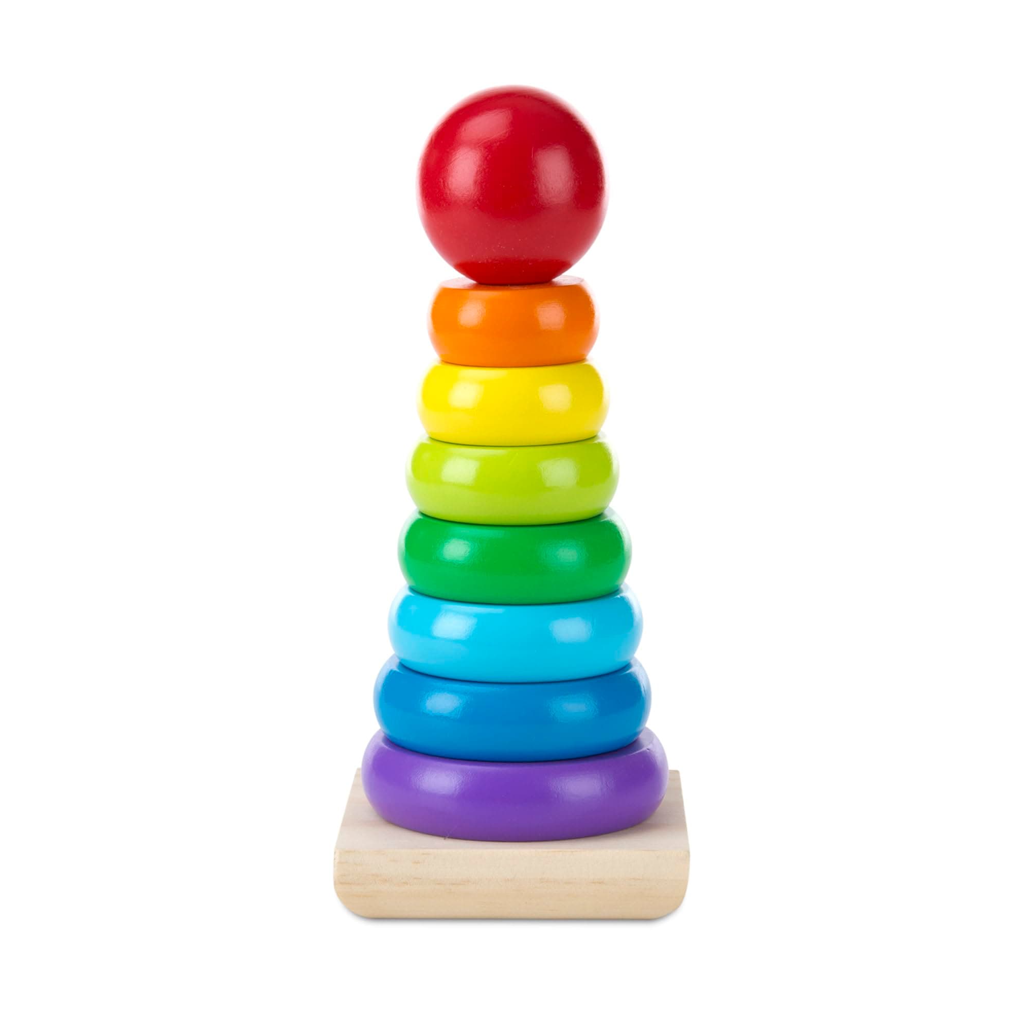 Melissa & Doug Rainbow Stacker | Wooden Toddler Toy, for Early Learning & Development | 18+ Months