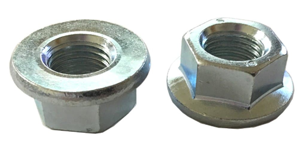 5 M14-1.5 Hexagon Flange Nut - Non-Serrated Class 10 Zinc. DIN 6923 / ISO 4161