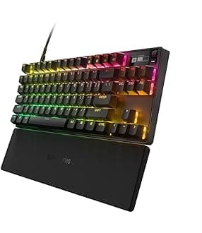 SteelSeries Apex Pro TKL - HyperMagnetic Gaming Keyboard - Adjustable Actuation - Esports Tenkeyless - OLED Screen - PBT Keycaps - USB-C - 2023 Edition - English QWERTY Layout - TKL