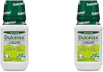 DulcolaxLiquid Laxative, Stimulant Free Laxative for Comfortable Relief, Mint Flavor, 12 oz. (Pack of 2)