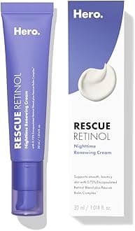 Rescue Retinol Nighttime Renewing Cream - Helps With the Look of Uneven Texture and Post-Blemish Marks - Gentle, Non-Drying Formula, Introduction Retinol - Safe for Sensitive Skin (30 ml)