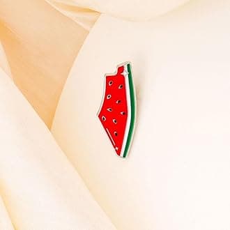 BBASILIYSD Cute Palestine Watermelon Pins,Fruit Shaped Palestine Brooch Pin,Free Palestine Brooches,Lapel Palestine National Badge,Palestine National Badge Souvenir