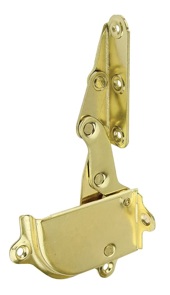 914148, Hardware, Hinges, Specialty, Chest Hinge & Lid Support Brass Plated