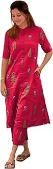 ANNI DESIGNER Women's Printed Rayon Viscose Kurta with Pants