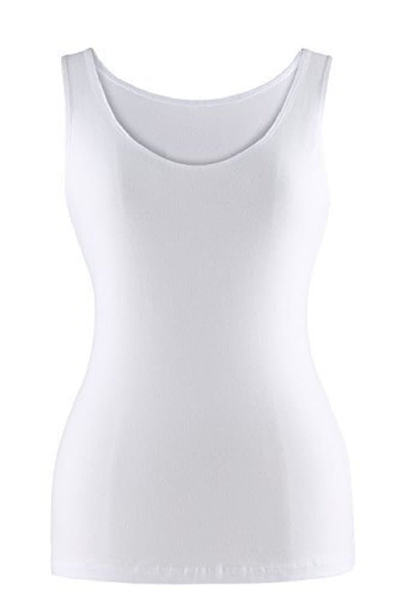 Women Basic Layering Tank Top Vest Solid Plus Size White S