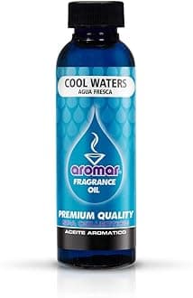 AromarPremium Fragrance Oil, Cool Waters 2oz. Bottles. Long Lasting Aromatic Scent, Fresh and Revitalizing Aromatherapy for Living Room, Bedroom, and Kitchen