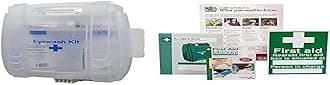 Safety First Aid Group E459T Eye Wash Kit Wall Mounted with 2 x 500 ml Bottles with HSE Compliance Supersize Kit, Bundle