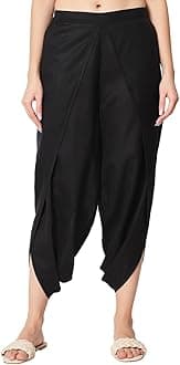 9rasaWomen's Cotton Solid Harem Dhoti Pants for Casual FusionWear Workwear