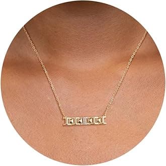 Valloey Rover Gold Necklace for Women 14K Gold Plated Circle Cubic Zirconia Pendant Necklace Dainty Twist Rope Chain Necklace Simple Jewelry Gift for Women