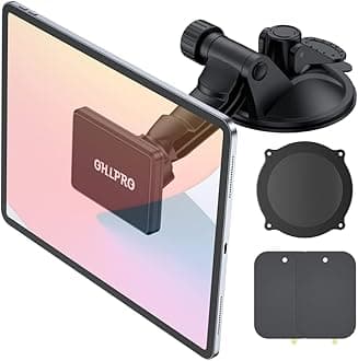 OHLPRO Tablet Holder, Car Magnet, Smartphone Holder, Suction Cup for Dashpot Mount, Car Tablet Holder, Fits 5.4-13 Inch Devices, Suction Cup Auxiliary Sheet & 2 Magnetic Plates