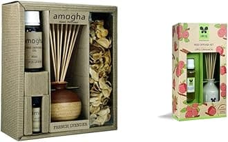 Iris Reed Diffuser Fragrance Gift Set -French Lavender (INFG0314FL)+IRIS, Reed Diffuser Set, Apple Cinnamon, Home Fragrances, Easy to Use, Maintenance Free, 60 ml