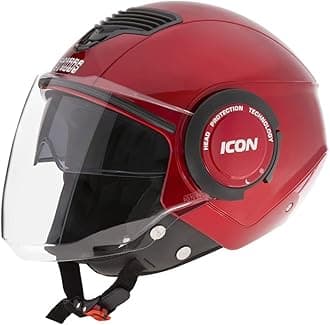 STUDDS ICON Open FACE Helmet Cherry RED-M