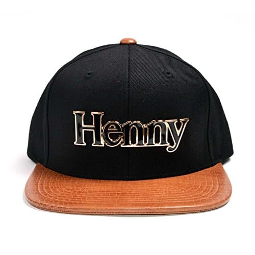 CONNETIC Henny Gold Crocodile Strapback Black Brown Hat