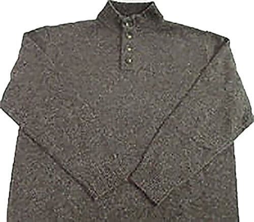 Enzo Mantovani Men's Wool 4 Button Sweater-Brown,Medium